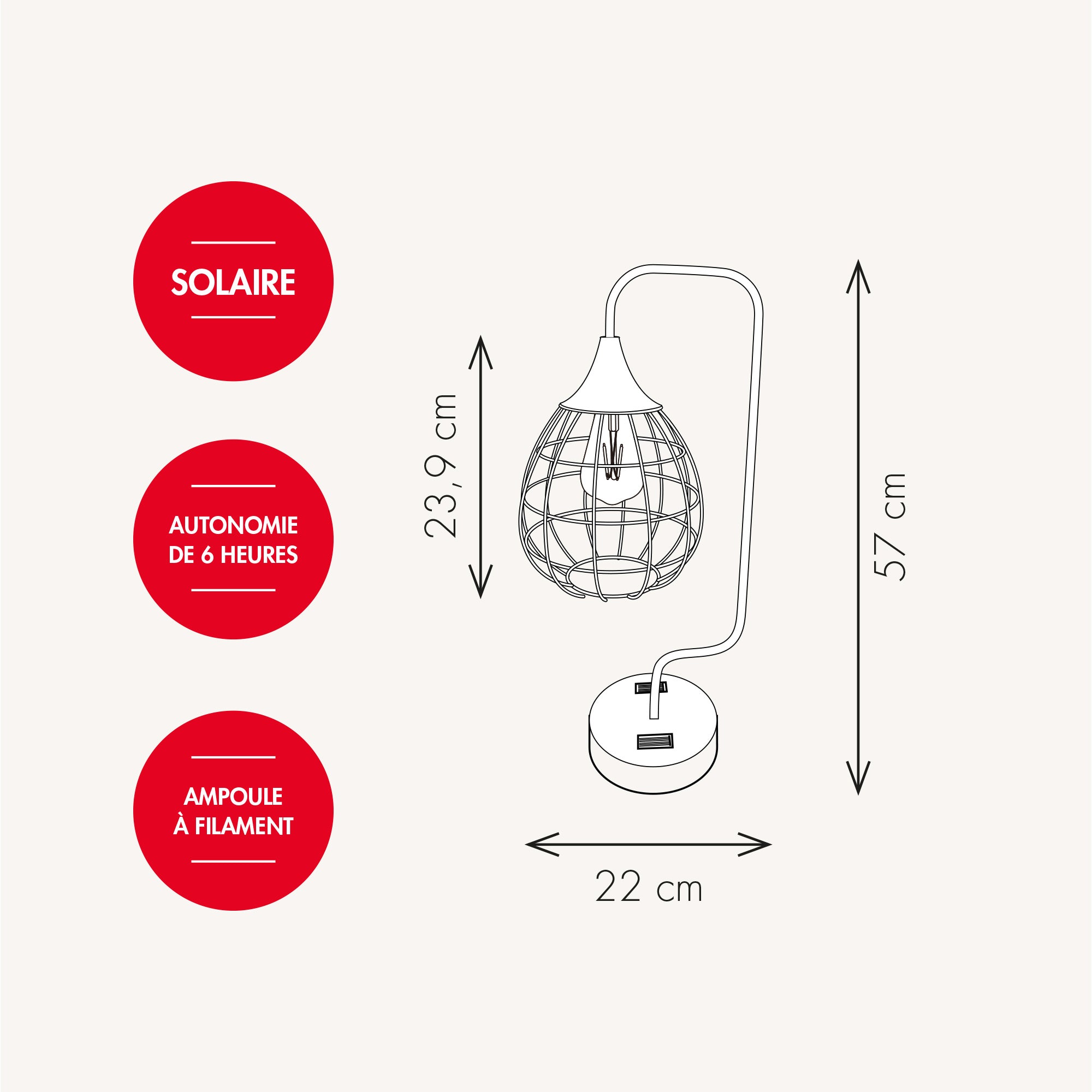 Lanterne solaire Mira